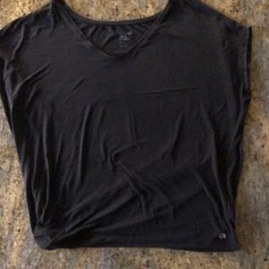 Gap Breathe black tie front tee